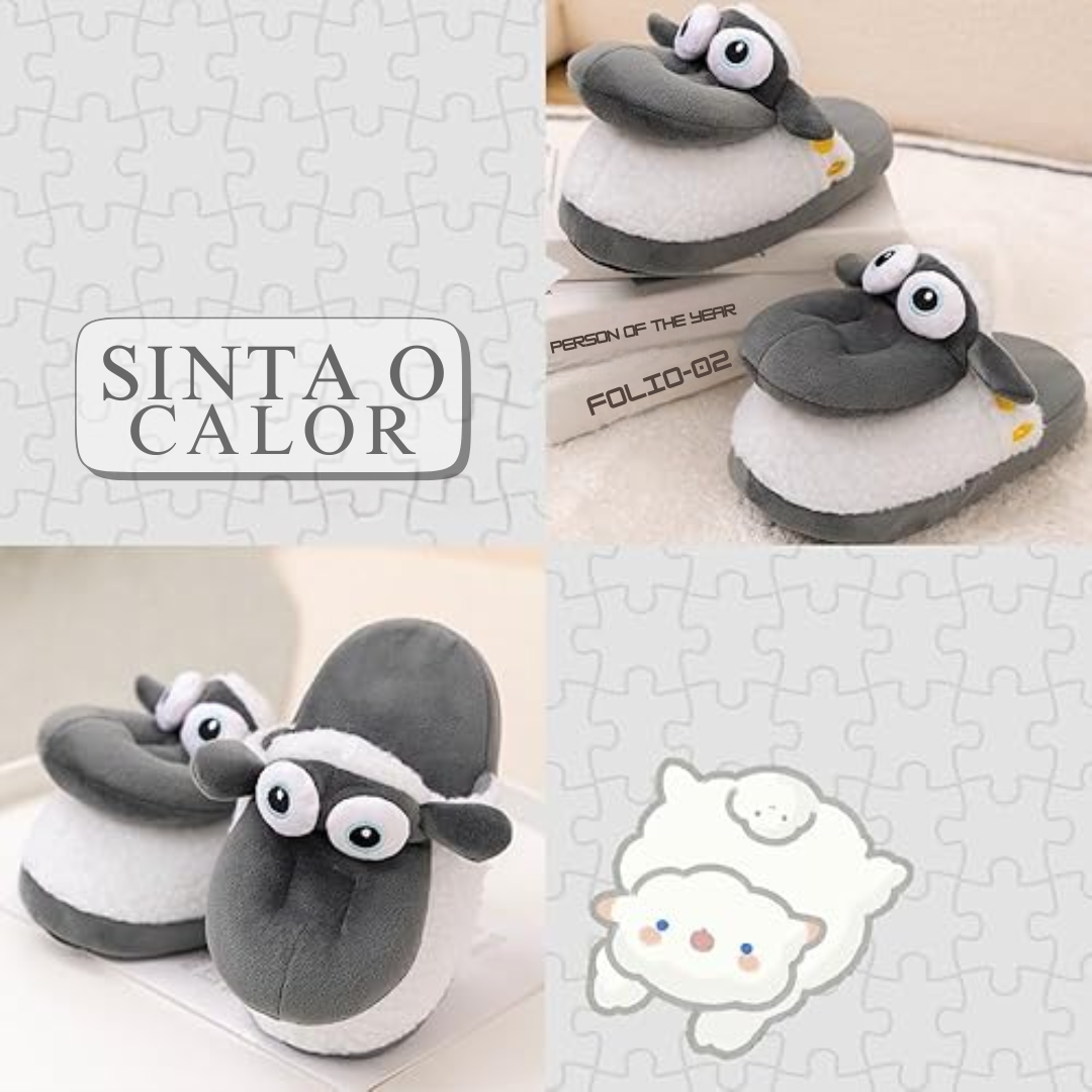 Pantufas de Ovelha Para o Inverno