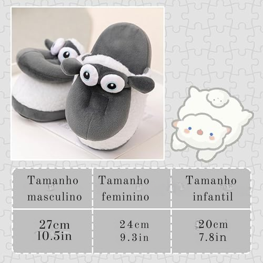 Pantufas de Ovelha Para o Inverno